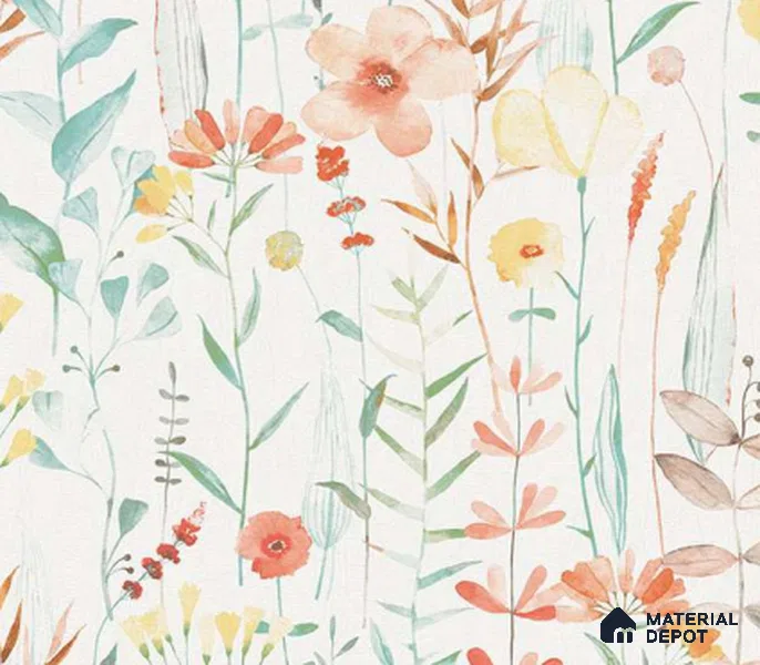 88111 | 10 Meter x 21 Inch PVC Florals Look Wallpaper - 57 Sq. Ft. | Minimum 15% wastage during installation