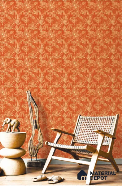 88119 | 10 Meter x 21 Inch PVC Florals Look Wallpaper - 57 Sq. Ft. | Minimum 15% wastage during installation