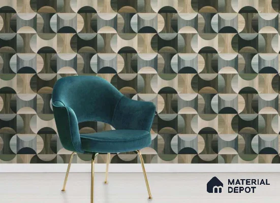 88123 | 10 Meter x 21 Inch PVC Patterned Look Wallpaper - 57 Sq. Ft. | Minimum 15% wastage during installation