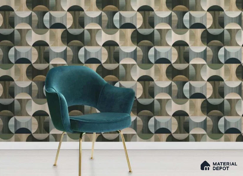 88123 | 10 Meter x 21 Inch PVC Patterned Look Wallpaper - 57 Sq. Ft. | Minimum 15% wastage during installation