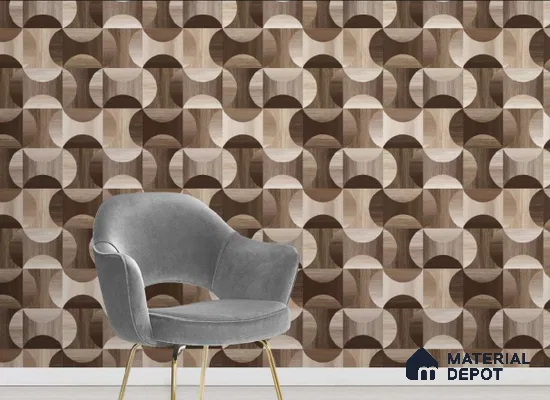 88124 | 10 Meter x 21 Inch PVC Patterned Look Wallpaper - 57 Sq. Ft. | Minimum 15% wastage during installation