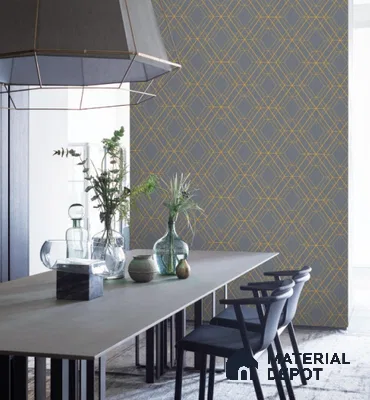 88380-4 | 5 Meter x 42 Inch PVC Geometric Look Wallpaper - 57 Sq. Ft. | Minimum 15% wastage during installation