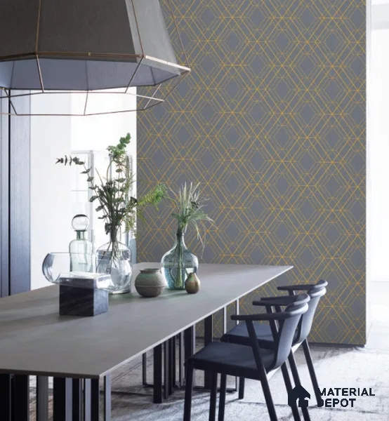 88380-4 | 5 Meter x 42 Inch PVC Geometric Look Wallpaper - 57 Sq. Ft. | Minimum 15% wastage during installation