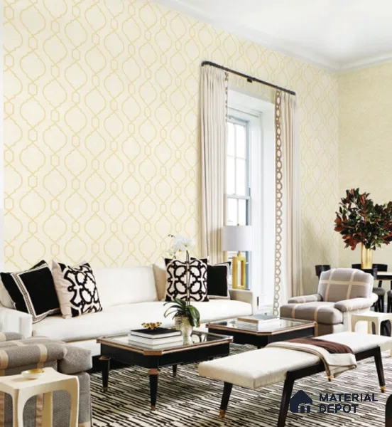 88387-2 | 5 Meter x 42 Inch PVC Patterned Look Wallpaper - 57 Sq. Ft. | Minimum 15% wastage during installation