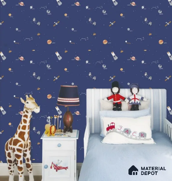 88440-2 | 5 Meter x 42 Inch PVC Space Look Wallpaper - 57 Sq. Ft. | Minimum 15% wastage during installation