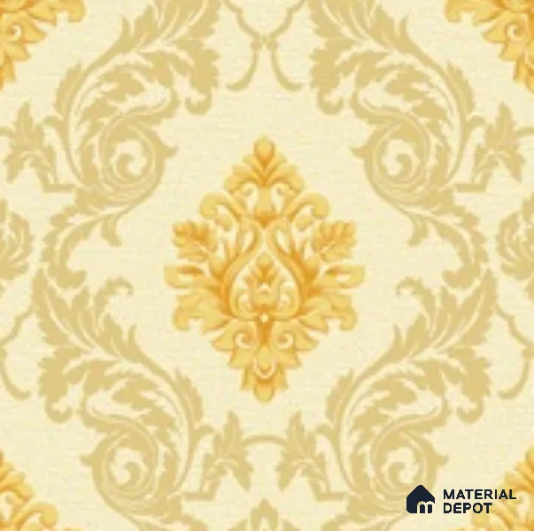 88474-3 | 5 Meter x 42 Inch PVC Damask Look Wallpaper - 57 Sq. Ft. | Minimum 15% wastage during installation