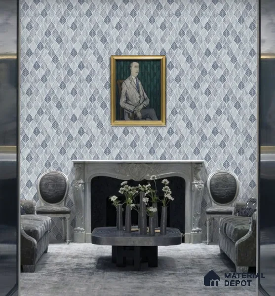 88501-2 | 5 Meter x 42 Inch PVC Patterned Look Wallpaper - 57 Sq. Ft. | Minimum 15% wastage during installation