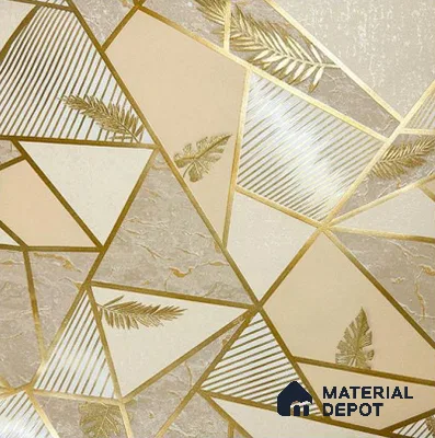 930011 | 10 Meter x 21 Inch PVC Geometric Look Wallpaper - 57 Sq. Ft.