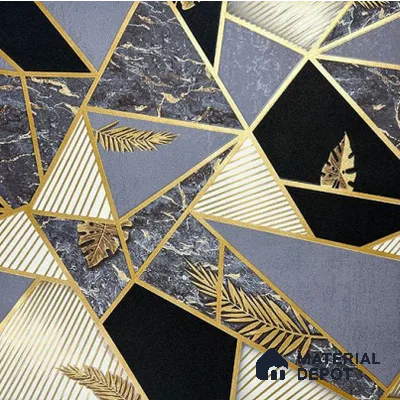 930015 | 10 Meter x 21 Inch PVC Geometric Look Wallpaper - 57 Sq. Ft.