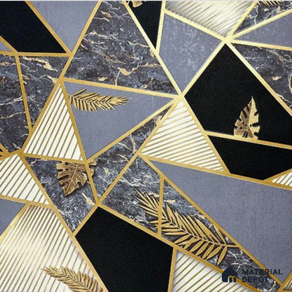 930015 | 10 Meter x 21 Inch PVC Geometric Look Wallpaper - 57 Sq. Ft.