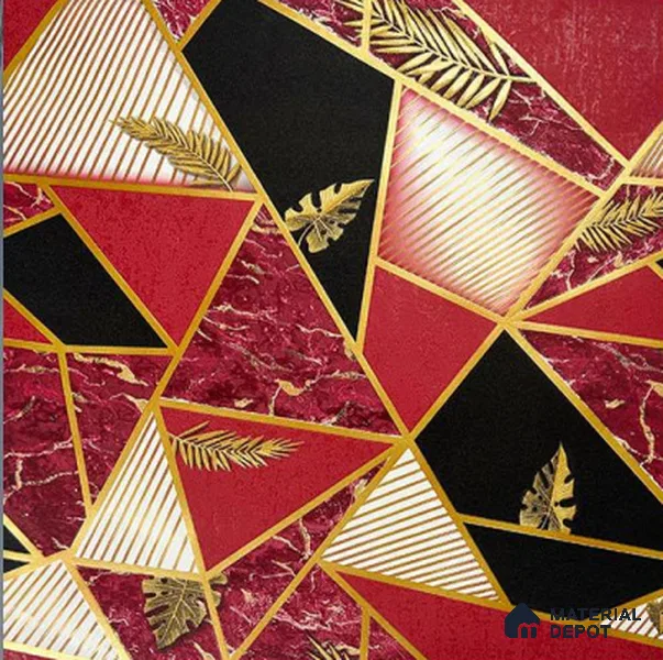 930016 | 10 Meter x 21 Inch PVC Geometric Look Wallpaper - 57 Sq. Ft.