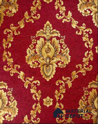 930025 | 10 Meter x 21 Inch PVC Damask Look Wallpaper - 57 Sq. Ft.