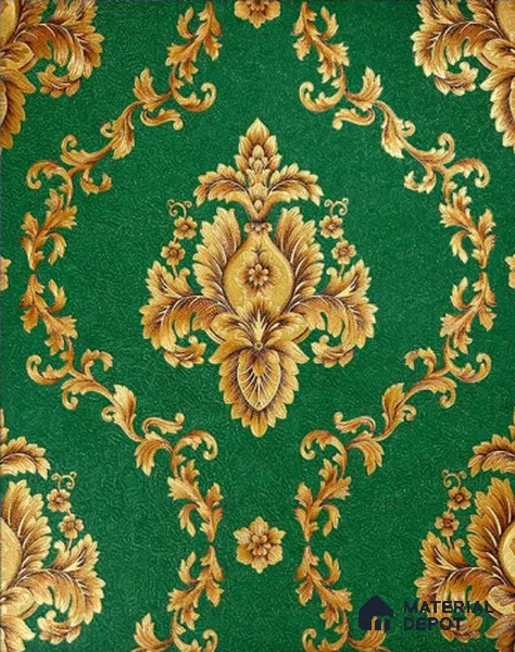 930026 | 10 Meter x 21 Inch PVC Damask Look Wallpaper - 57 Sq. Ft.