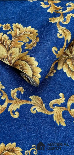 930027 | 10 Meter x 21 Inch PVC Damask Look Wallpaper - 57 Sq. Ft.