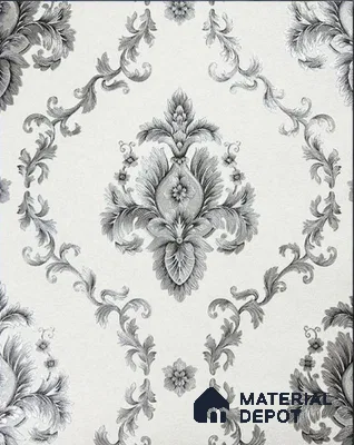 930029 | 10 Meter x 21 Inch PVC Damask Look Wallpaper - 57 Sq. Ft.
