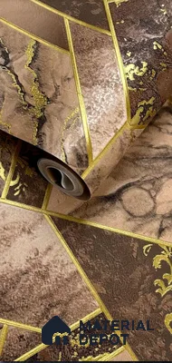 930080 | 10 Meter x 21 Inch PVC Geometric Look Wallpaper - 57 Sq. Ft.