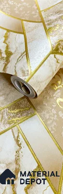 930087 | 10 Meter x 21 Inch PVC Geometric Look Wallpaper - 57 Sq. Ft.