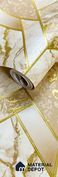 930087 | 10 Meter x 21 Inch PVC Geometric Look Wallpaper - 57 Sq. Ft.