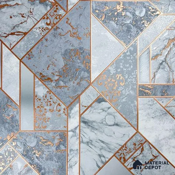 930089 | 10 Meter x 21 Inch PVC Geometric Look Wallpaper - 57 Sq. Ft.