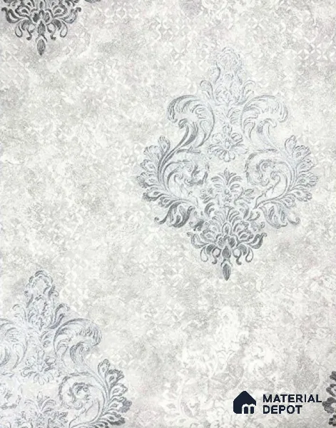 931201 | 10 Meter x 21 Inch PVC Damask Look Wallpaper - 57 Sq. Ft.