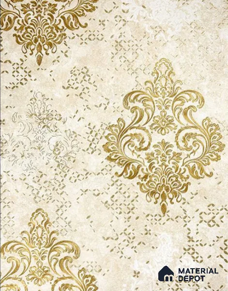 931202 | 10 Meter x 21 Inch PVC Damask Look Wallpaper - 57 Sq. Ft.