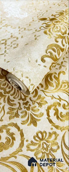931202 | 10 Meter x 21 Inch PVC Damask Look Wallpaper - 57 Sq. Ft.