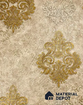 931203 | 10 Meter x 21 Inch PVC Damask Look Wallpaper - 57 Sq. Ft.