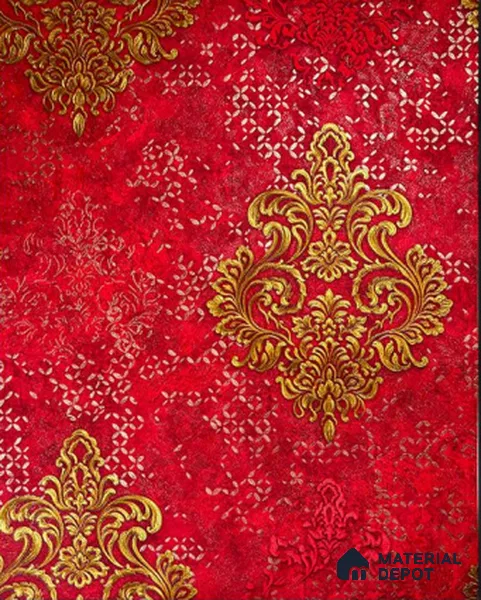 931205 | 10 Meter x 21 Inch PVC Damask Look Wallpaper - 57 Sq. Ft.