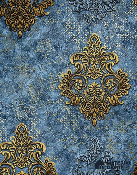 931206 | 10 Meter x 21 Inch PVC Damask Look Wallpaper - 57 Sq. Ft.