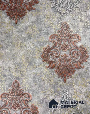 931208 | 10 Meter x 21 Inch PVC Damask Look Wallpaper - 57 Sq. Ft.