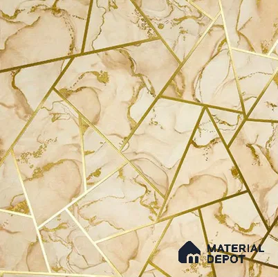 931501 | 10 Meter x 21 Inch PVC Geometric Look Wallpaper - 57 Sq. Ft.