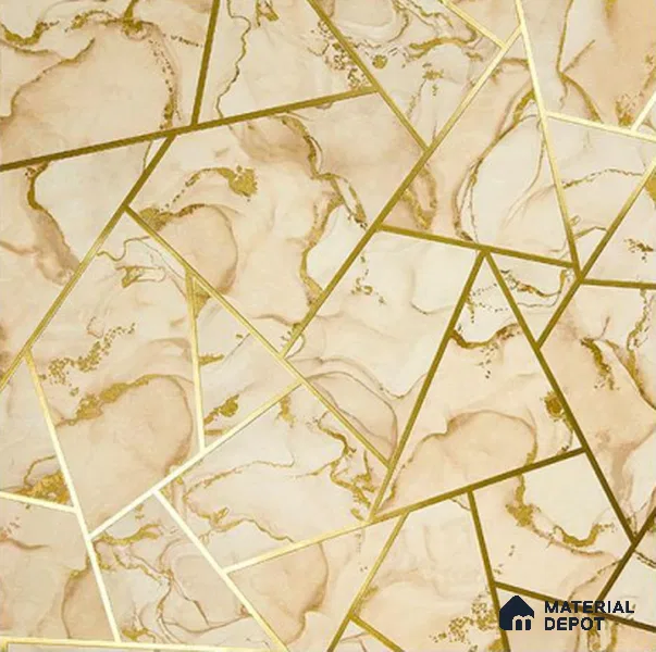 931501 | 10 Meter x 21 Inch PVC Geometric Look Wallpaper - 57 Sq. Ft.