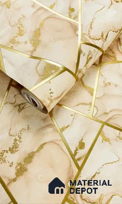 931501 | 10 Meter x 21 Inch PVC Geometric Look Wallpaper - 57 Sq. Ft.