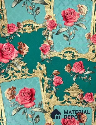 931601 | 10 Meter x 21 Inch PVC Florals Look Wallpaper - 57 Sq. Ft.
