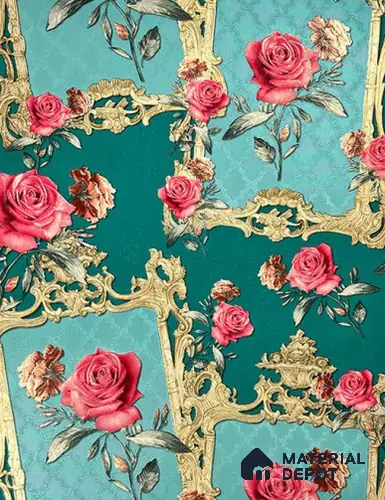 931601 | 10 Meter x 21 Inch PVC Florals Look Wallpaper - 57 Sq. Ft.