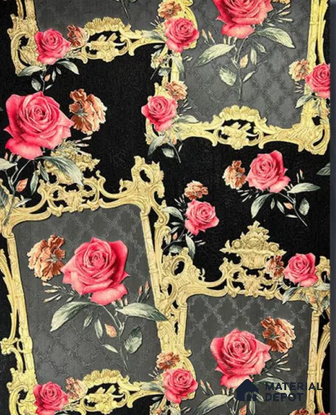 931602 | 10 Meter x 21 Inch PVC Florals Look Wallpaper - 57 Sq. Ft.