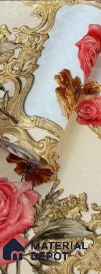 931603 | 10 Meter x 21 Inch PVC Florals Look Wallpaper - 57 Sq. Ft.