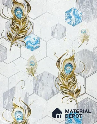 931701 | 10 Meter x 21 Inch PVC Patterned Look Wallpaper - 57 Sq. Ft.
