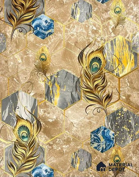 931703 | 10 Meter x 21 Inch PVC Patterned Look Wallpaper - 57 Sq. Ft.