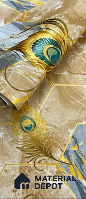931703 | 10 Meter x 21 Inch PVC Patterned Look Wallpaper - 57 Sq. Ft.