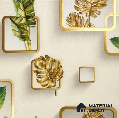 931802 | 10 Meter x 21 Inch PVC Patterned Look Wallpaper - 57 Sq. Ft.