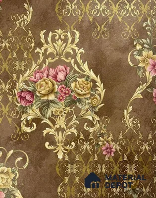 931902 | 10 Meter x 21 Inch PVC Damask Look Wallpaper - 57 Sq. Ft.