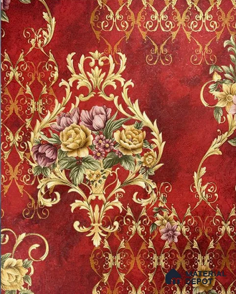 931906 | 10 Meter x 21 Inch PVC Damask Look Wallpaper - 57 Sq. Ft.
