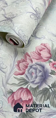 931911 | 10 Meter x 21 Inch PVC Damask Look Wallpaper - 57 Sq. Ft.
