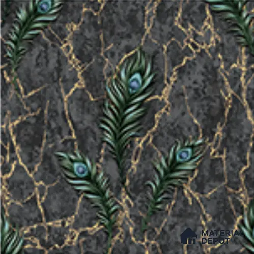 AA100707 | 9.5 Meter x 21 Inch PVC Florals Look Wallpaper - 55 Sq. Ft. | Minimum 15% wastage during installation