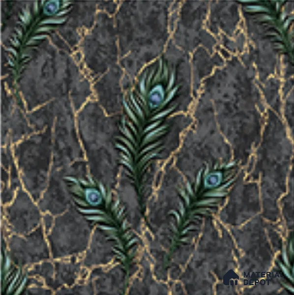 AA100707 | 9.5 Meter x 21 Inch PVC Florals Look Wallpaper - 55 Sq. Ft. | Minimum 15% wastage during installation