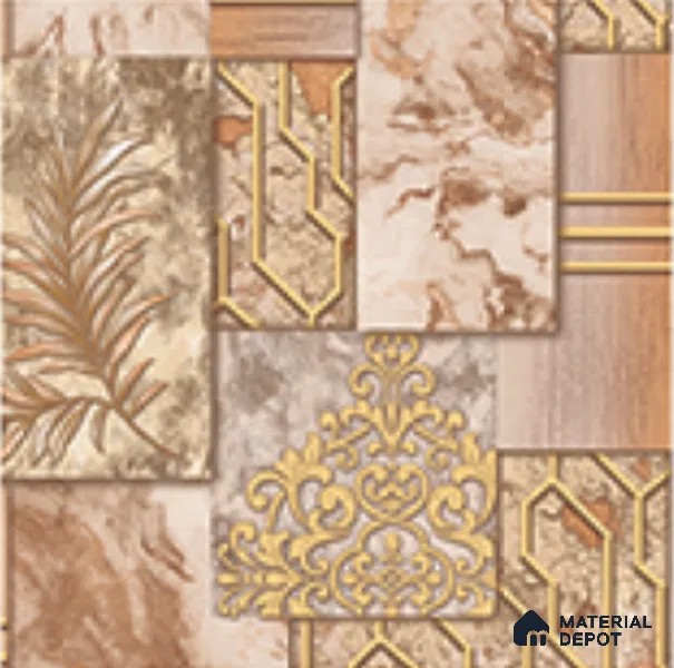 AA101006 | 9.5 Meter x 21 Inch PVC Patterned Look Wallpaper - 55 Sq. Ft. | Minimum 15% wastage during installation