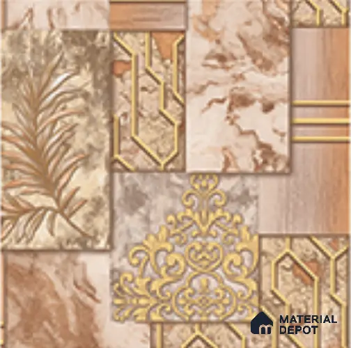AA101006 | 9.5 Meter x 21 Inch PVC Patterned Look Wallpaper - 55 Sq. Ft. | Minimum 15% wastage during installation