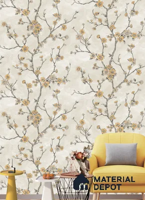 BL1064 | 9.5 Meter x 21 Inches Florals Look Wallpaper - 55 Sq. Ft.  | Minimum 15% wastage during installation