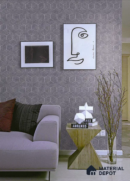 BT-024 | 5 Meter x 42 Inch PVC Geometric Look Wallpaper - 57 Sq. Ft. | Minimum 15% wastage during installation